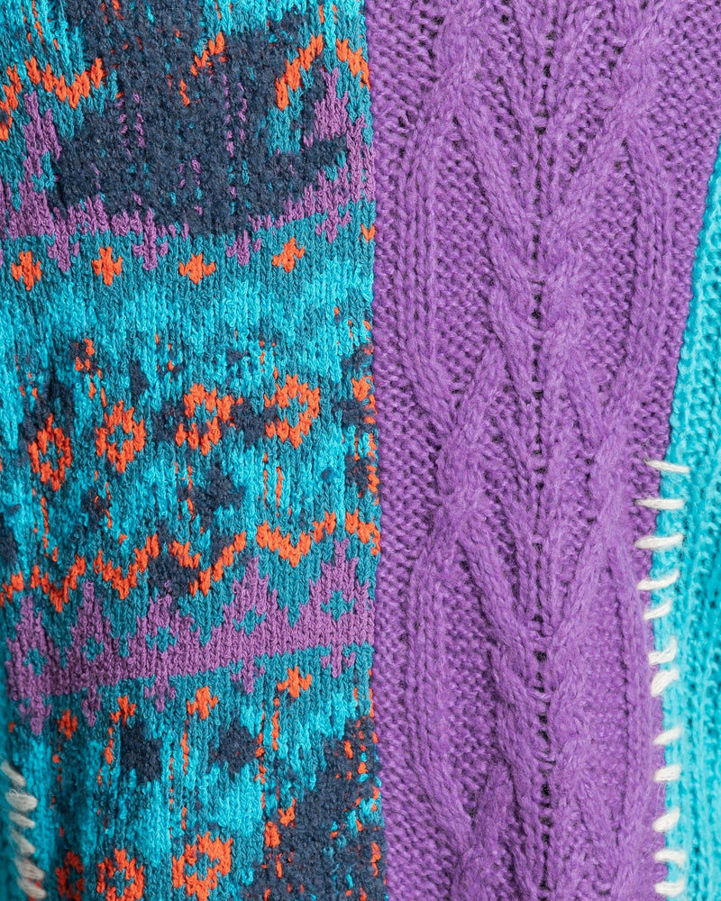 Andersson Bell Men's Sweater River Jacquard Crewneck Sweater in Blue/Lilac