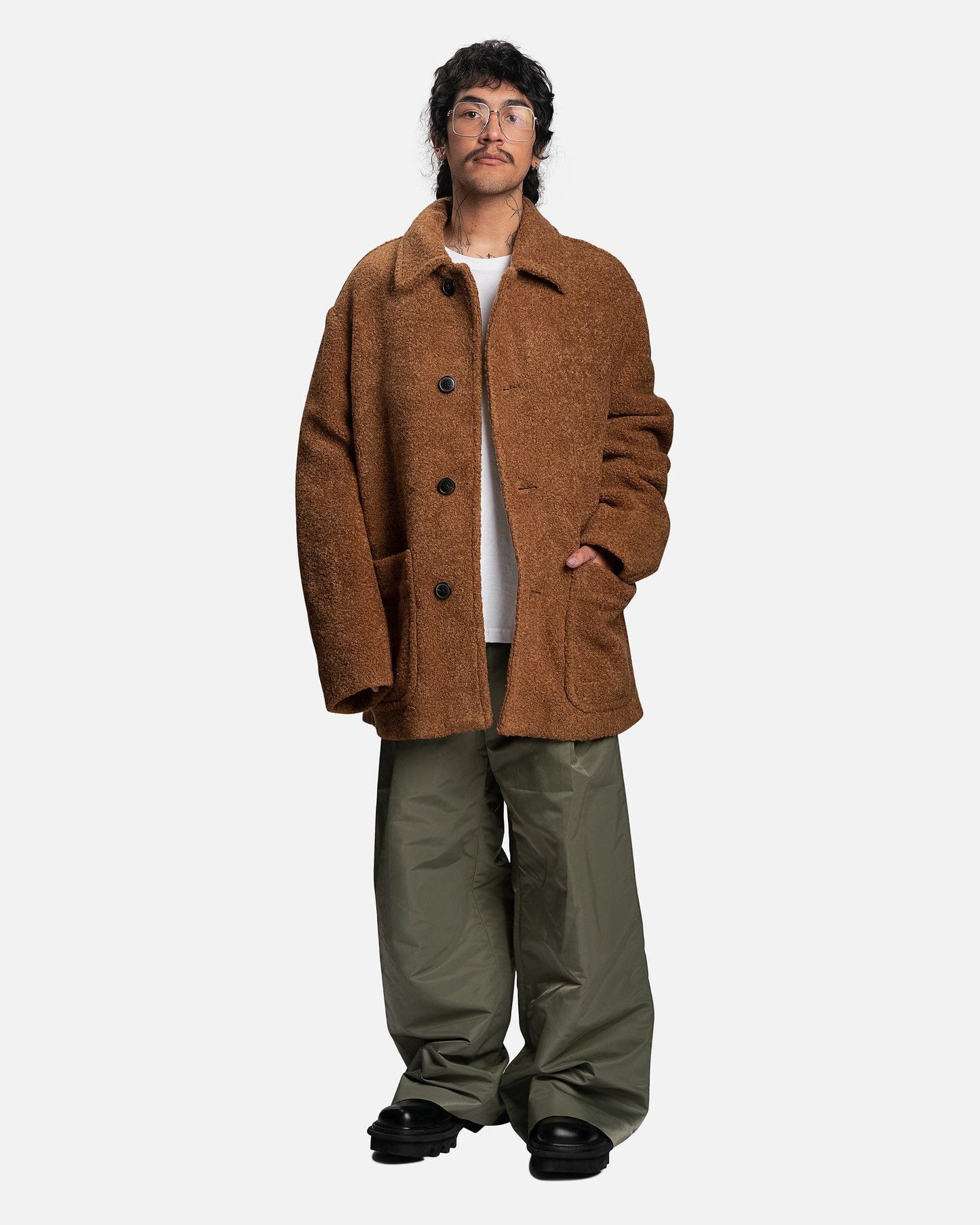 Dries Van Noten Men's Coat Ronnor Coat in Camel