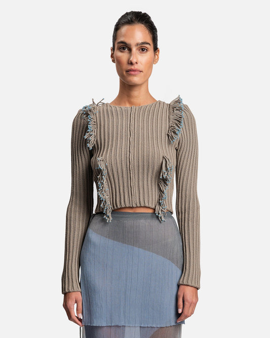 Eckhaus Latta Women's Sweatshirts Rope Sweater in Pigeon