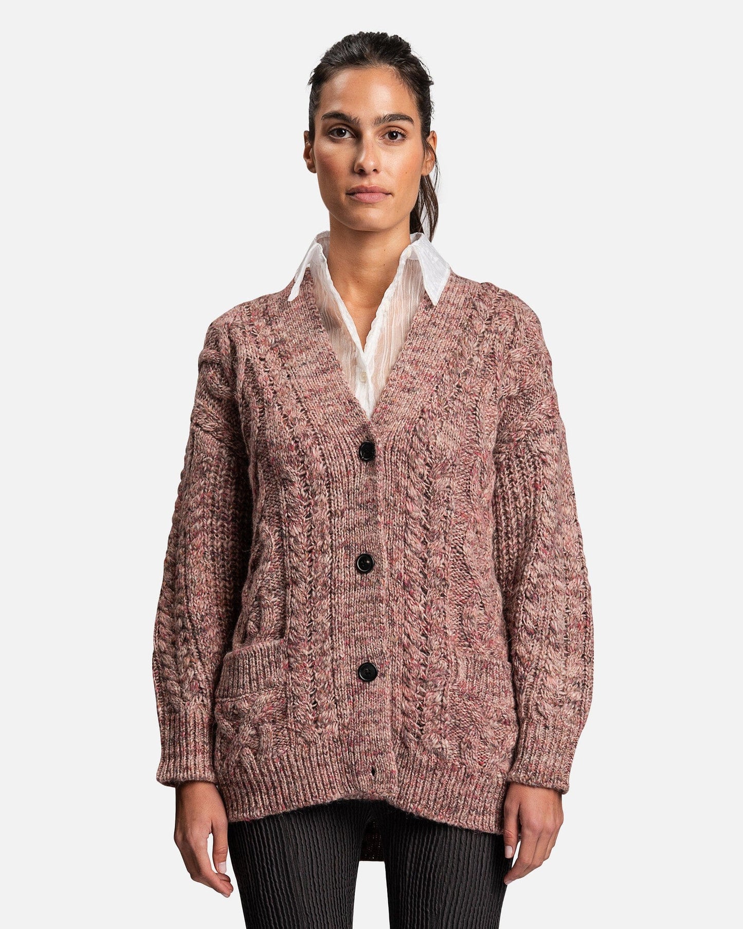 Isabel Marant Etoile Women Sweaters Roswell Mohair Cardigan in Pink