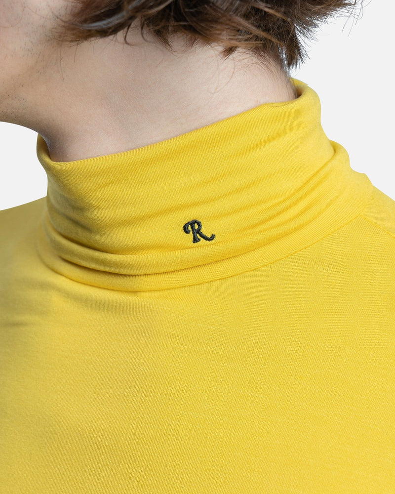 Raf Simons Men's Tops RS Hand Sign Sleeve Print Turtleneck in Yellow