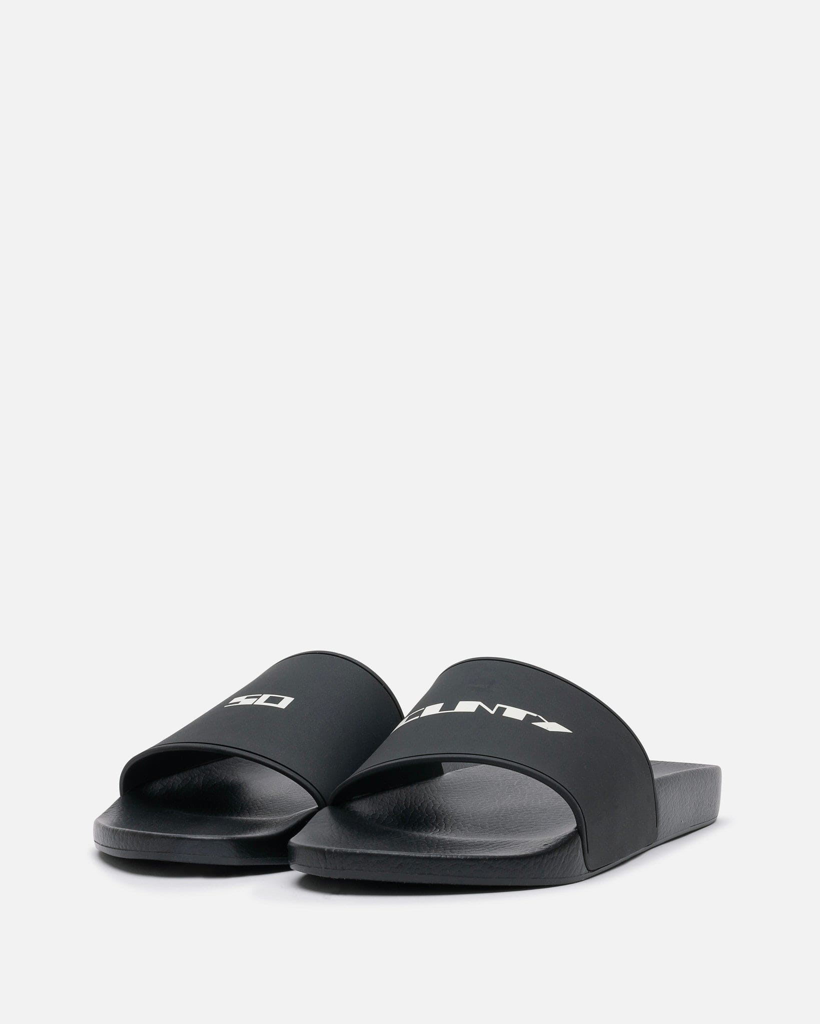 Rick Owens DRKSHDW Men's Shoes Rubber Slides in Black/Milk