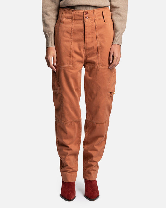 Isabel Marant Etoile Women Pants Samso Cargo Pants in Burnt Henna