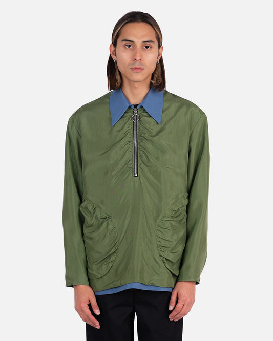 NAMACHEKO Sargon Overshirt in Green Umber