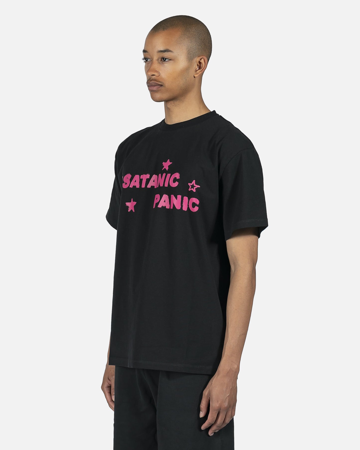 Aries Men's T-Shirts Satanic Panic Tee in Black