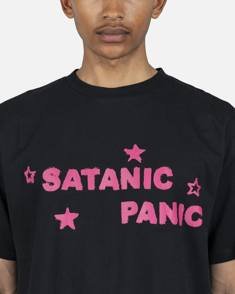 Aries Men's T-Shirts Satanic Panic Tee in Black