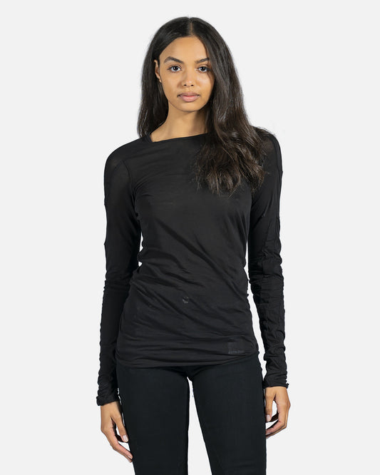 Rick Owens DRKSHDW Women T-Shirts Scarification Tee in Black