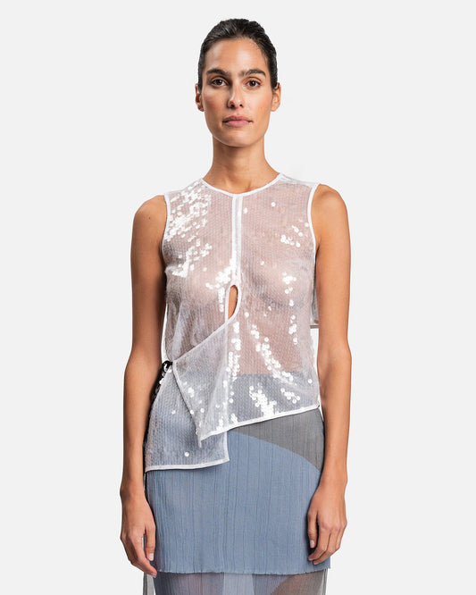 Eckhaus Latta Women Tops Sequin Top in Clear