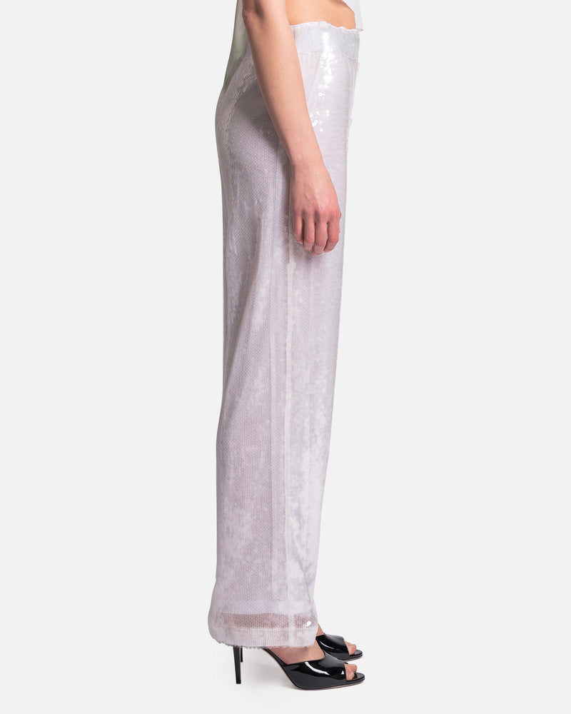 Feng Chen Wang Women Pants Sequin Trousers in White