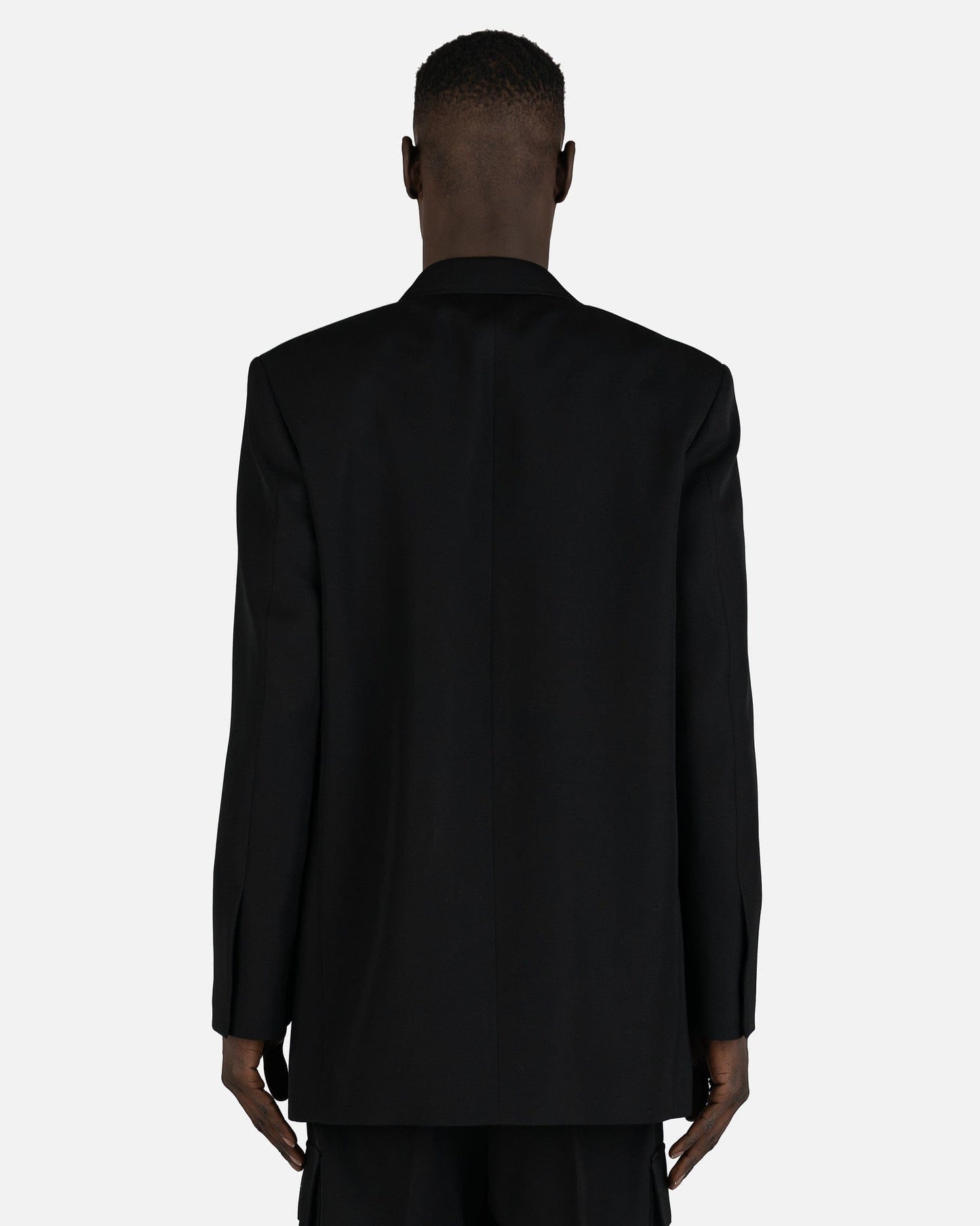 Jil Sander Men's Jackets Sharp Wool Gabardine Blazer in Black