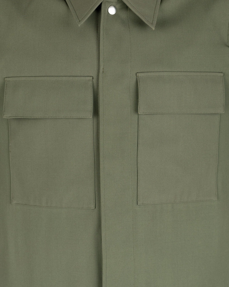 Jil Sander Men's Jackets Sharp Wool Gabardine Sport Jacket in Green