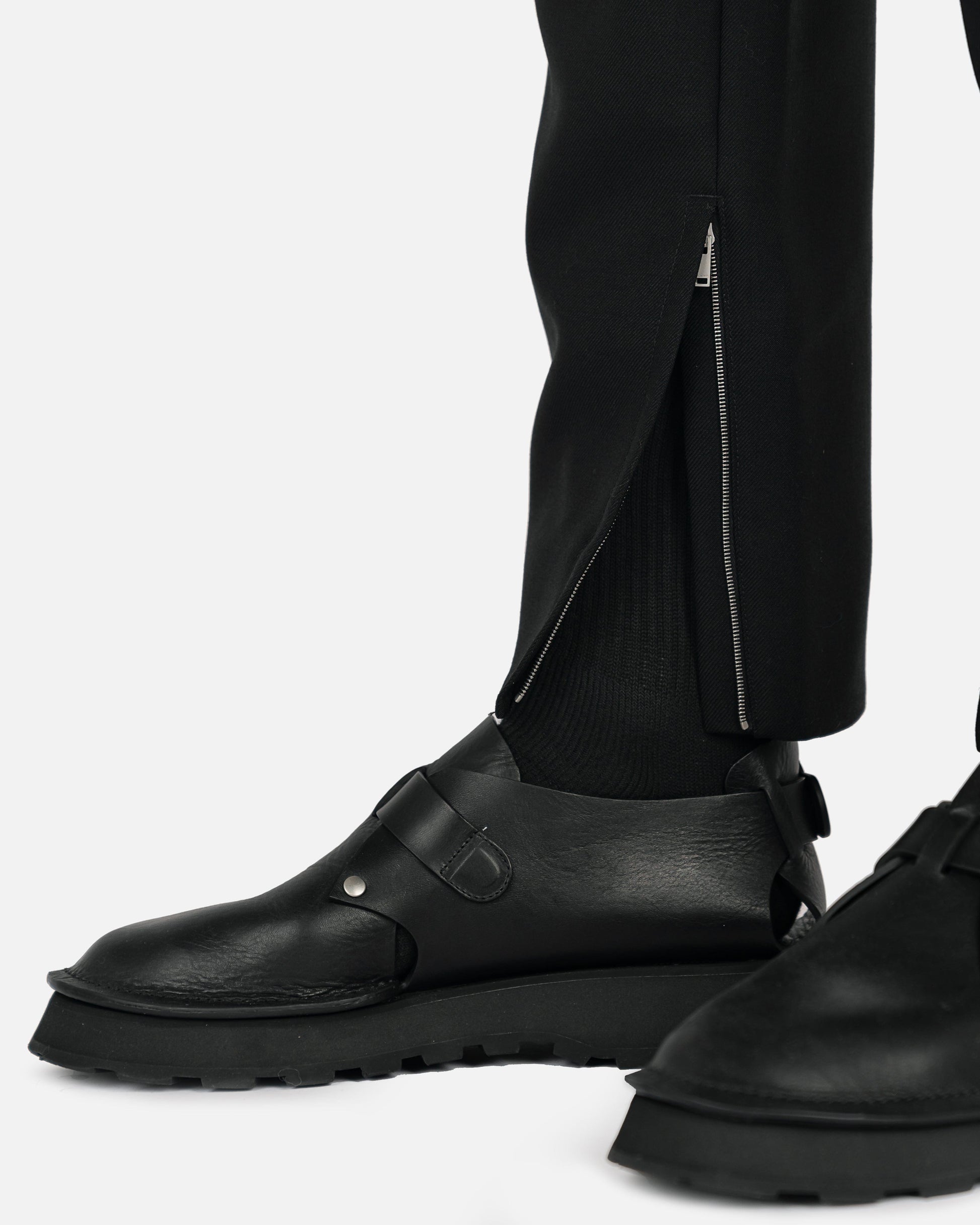 Jil Sander Men's Pants Sharp Wool Serge Trouser in Black