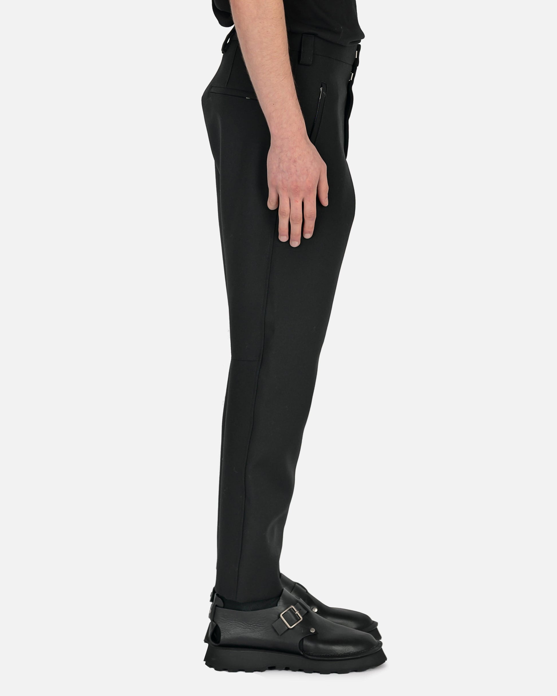 Jil Sander Men's Pants Sharp Wool Serge Trouser in Black