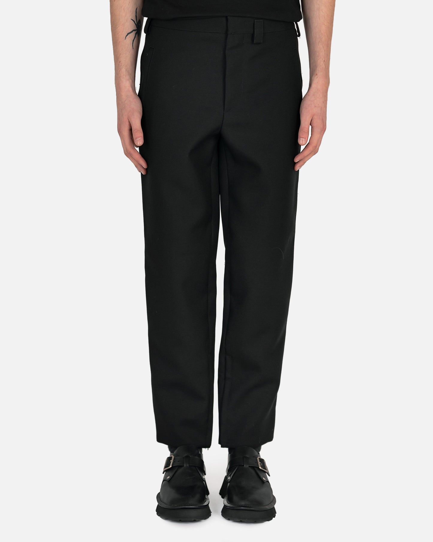 Jil Sander Men's Pants Sharp Wool Serge Trouser in Black