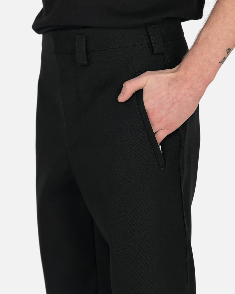 Jil Sander Men's Pants Sharp Wool Serge Trouser in Black