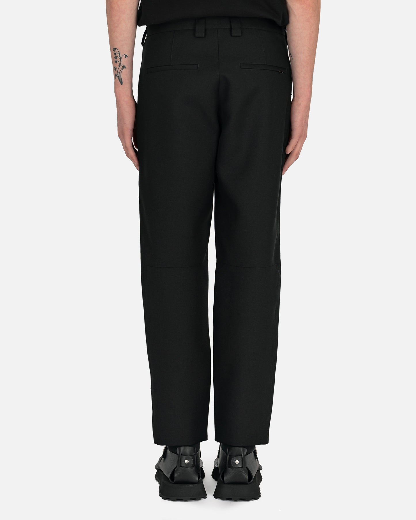 Jil Sander Men's Pants Sharp Wool Serge Trouser in Black