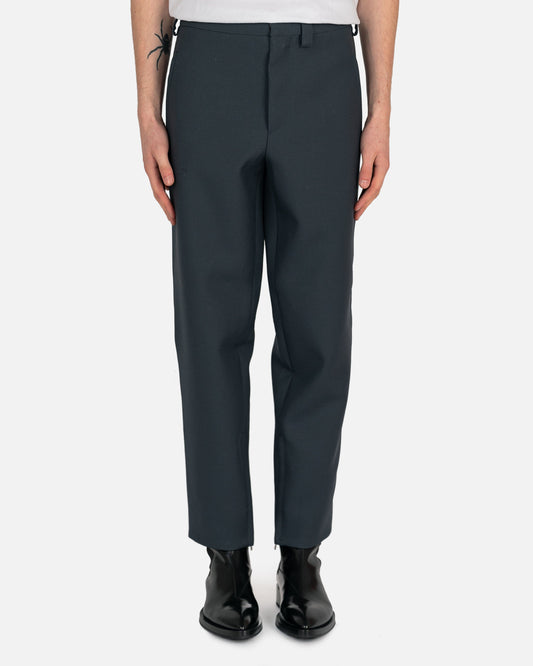 Jil Sander Men's Pants Sharp Wool Serge Trouser in Dark Grey