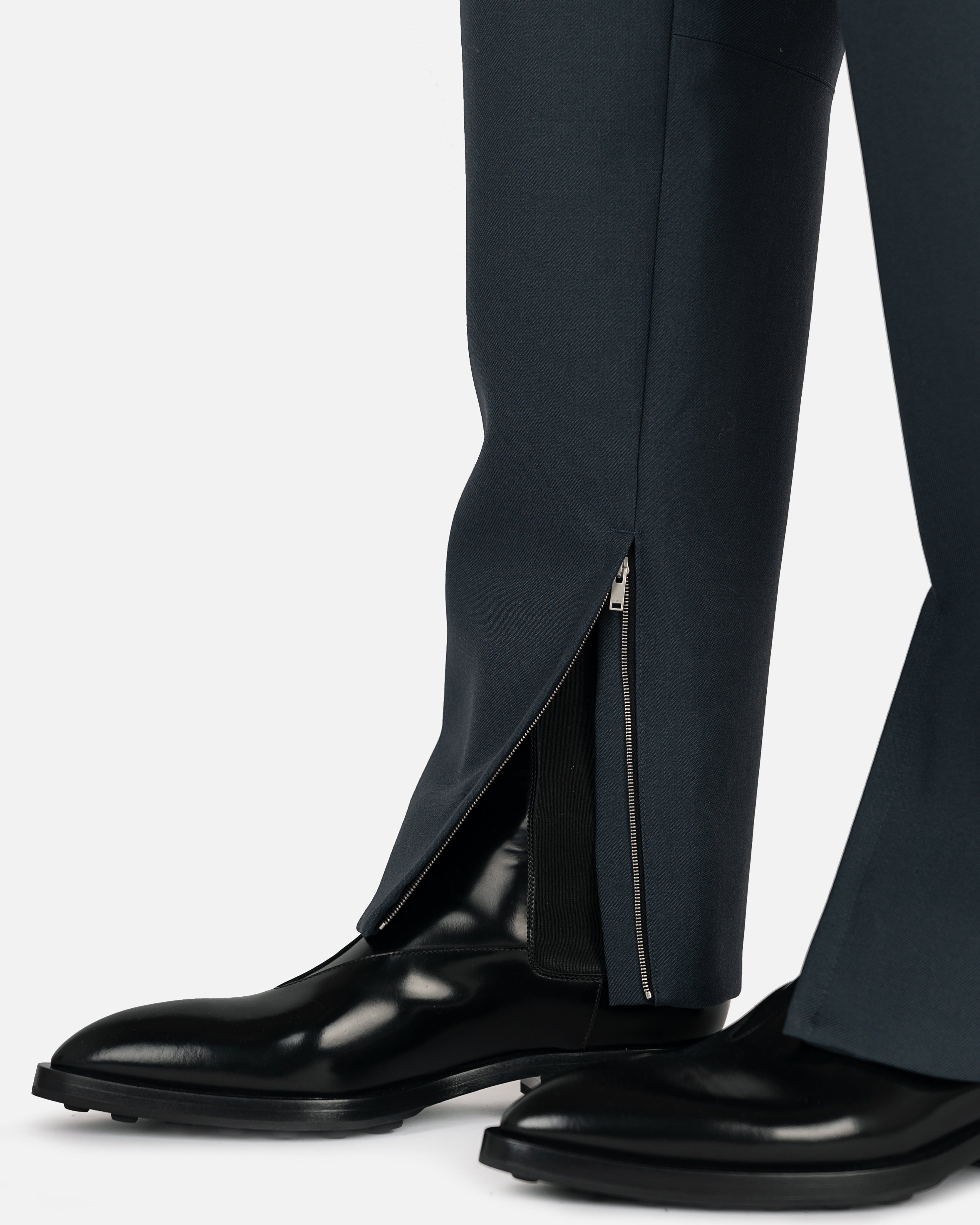Sharp Wool Serge Trouser in Dark Grey – SVRN
