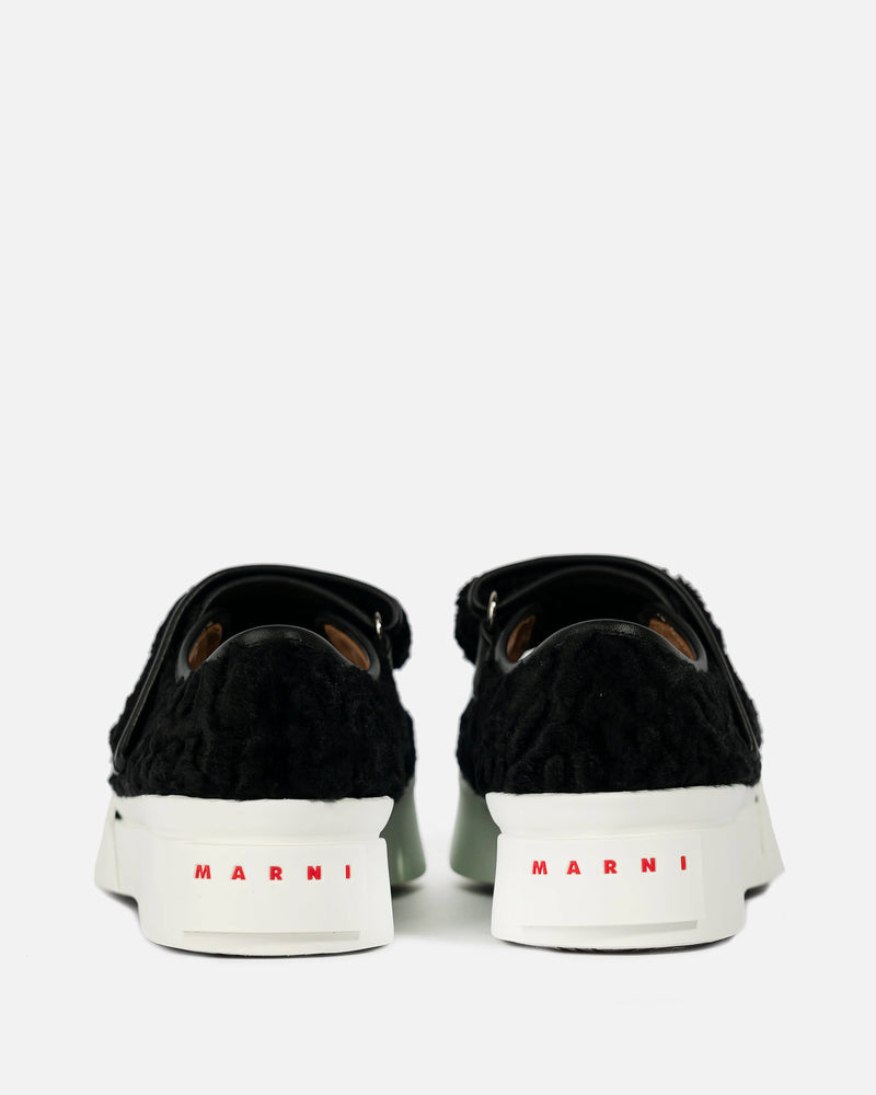 Marni Women's Shoes Shearling Mary Jane Pablo in Black