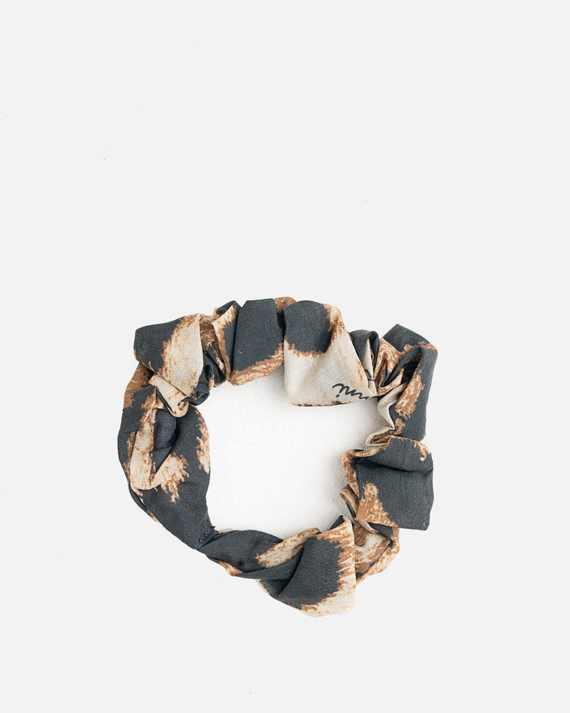 Ganni Jewelry Sheer Voile Scrunchie in Maxi Leopard