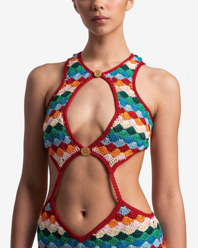 Shell Crochet Dress in Rainbow Multi – SVRN