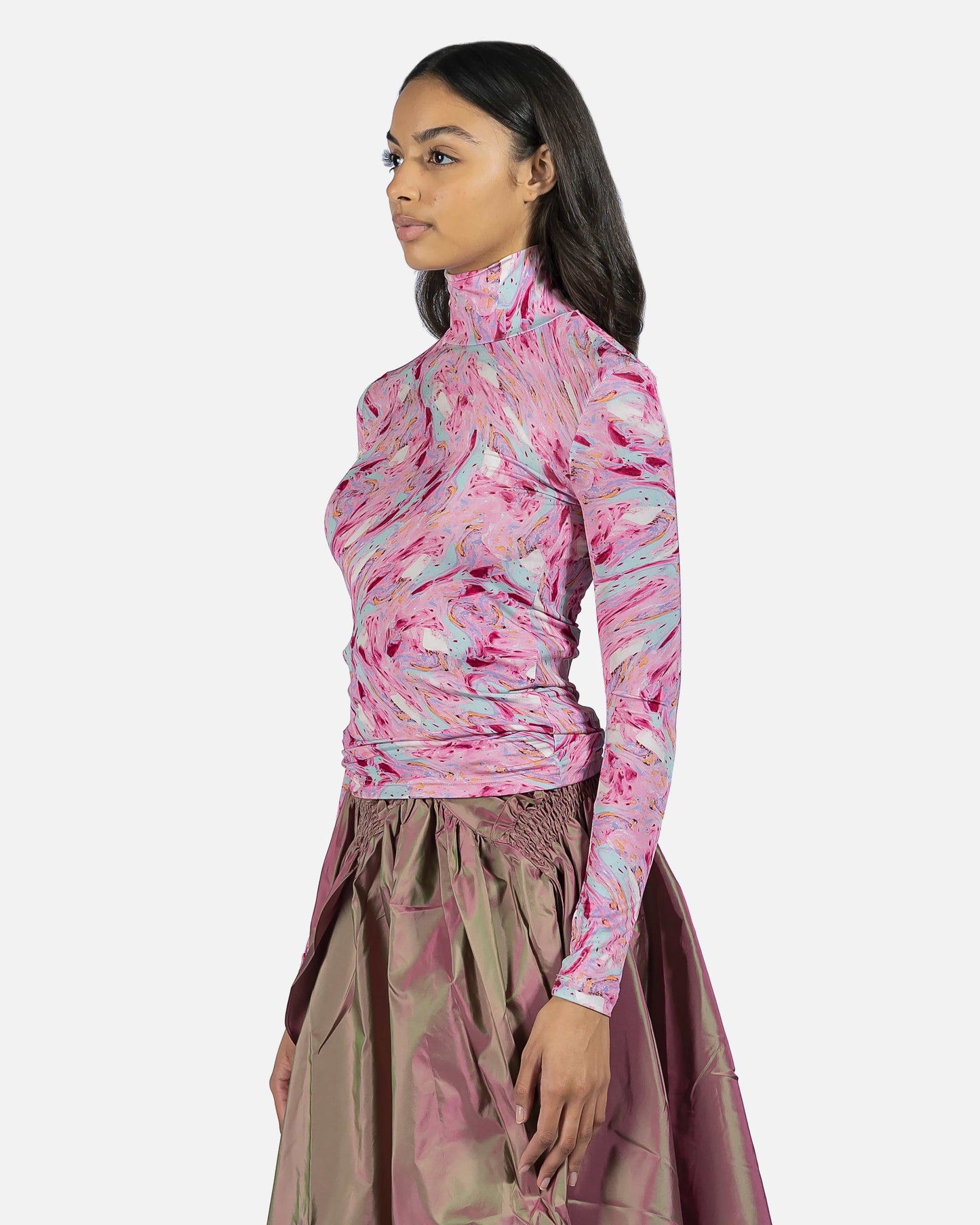 Andersson Bell Women Tops Sherman Print Tight Top in Pink
