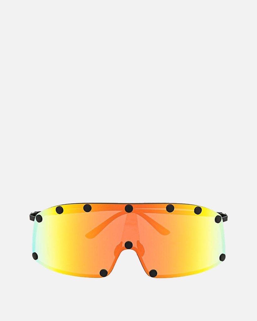 Rick Owens Eyewear Shielding Sunglasses in Black/Rainbow
