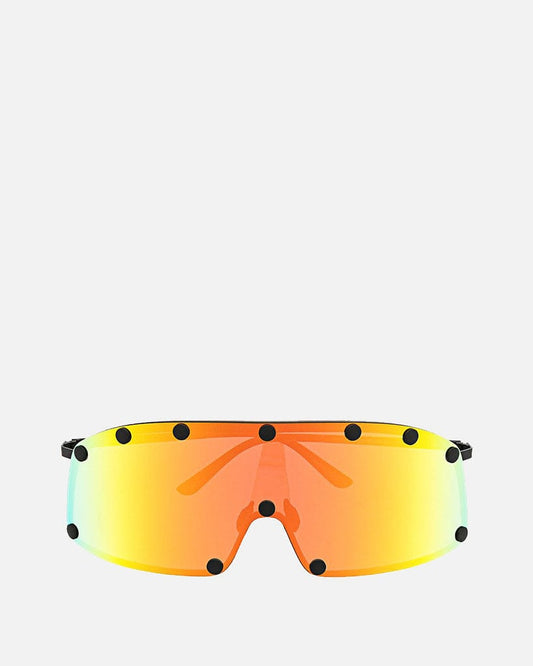 Rick Owens Eyewear Shielding Sunglasses in Black/Rainbow