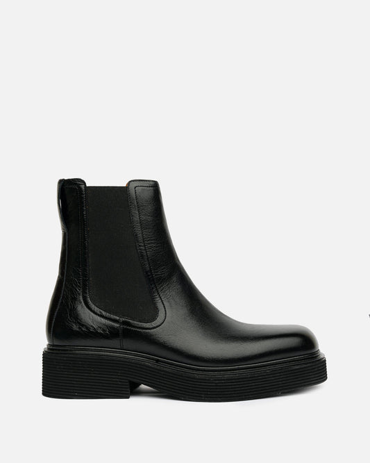 Marni Men's Boots Shiny Leather Chelsea Boot in Black