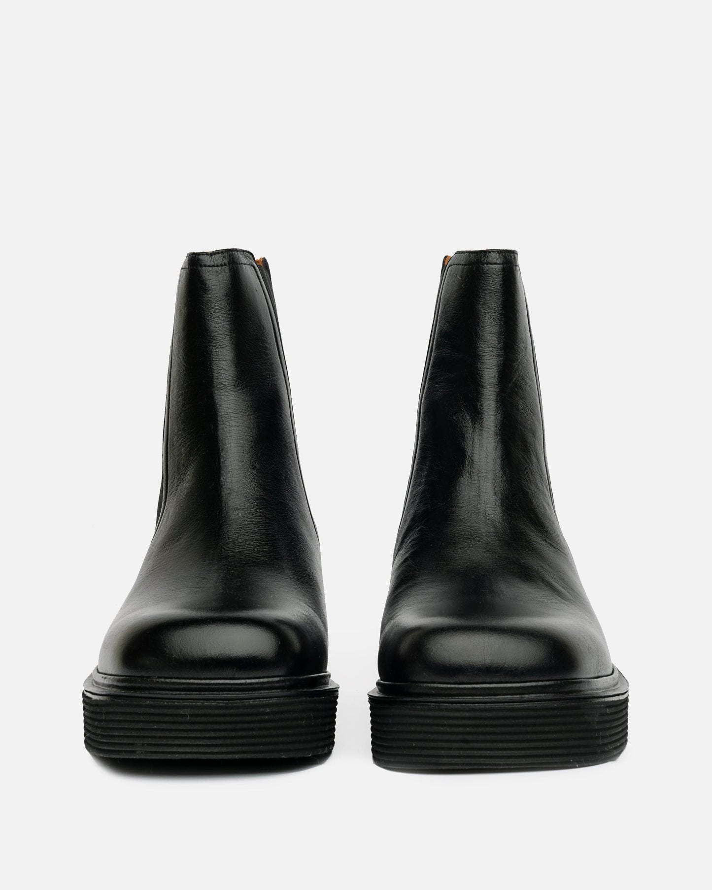 Marni Men's Boots Shiny Leather Chelsea Boot in Black