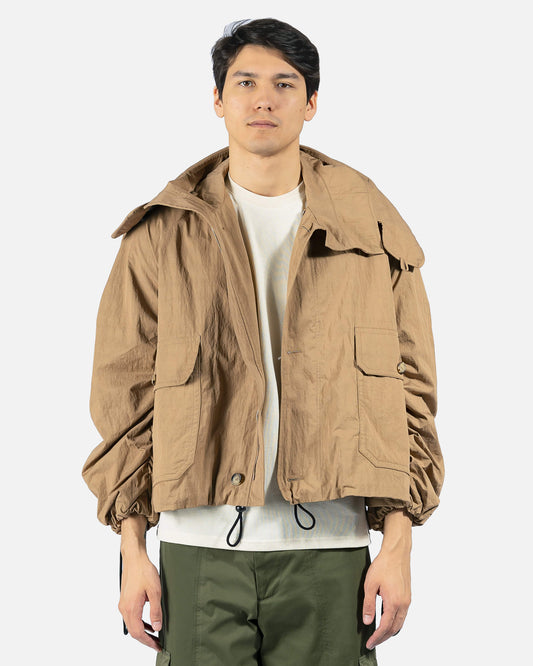 JW Anderson Men's Jackets Short Bubble Parka in Tobacco