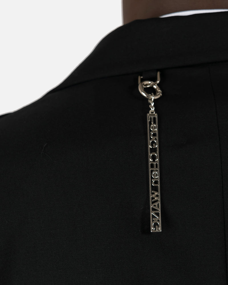 Feng Chen Wang Men's Jackets Short Sleeve Blazer in Black