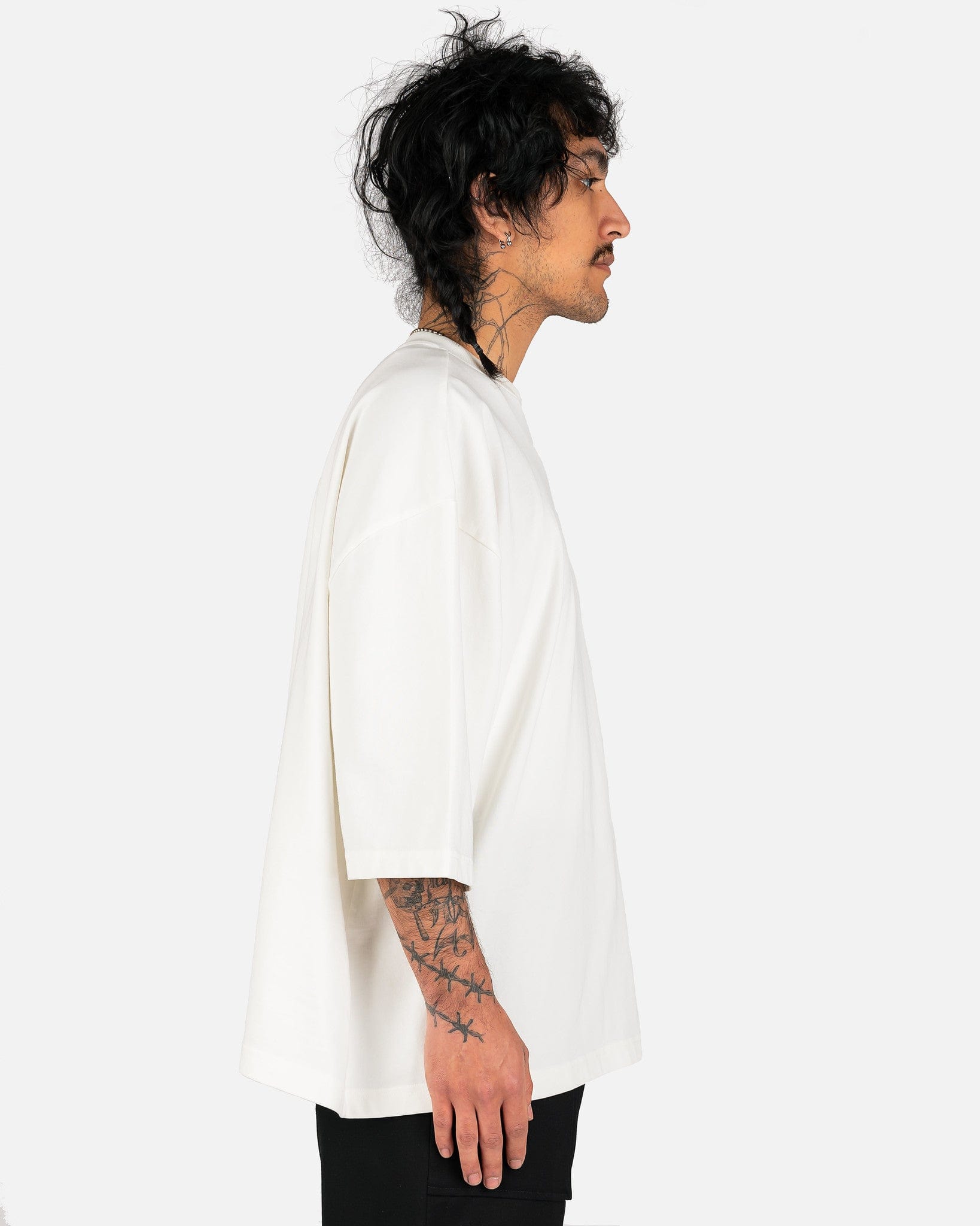 Willy Chavarria Men's T-Shirts Short Sleeve Buffalo T in Bright White