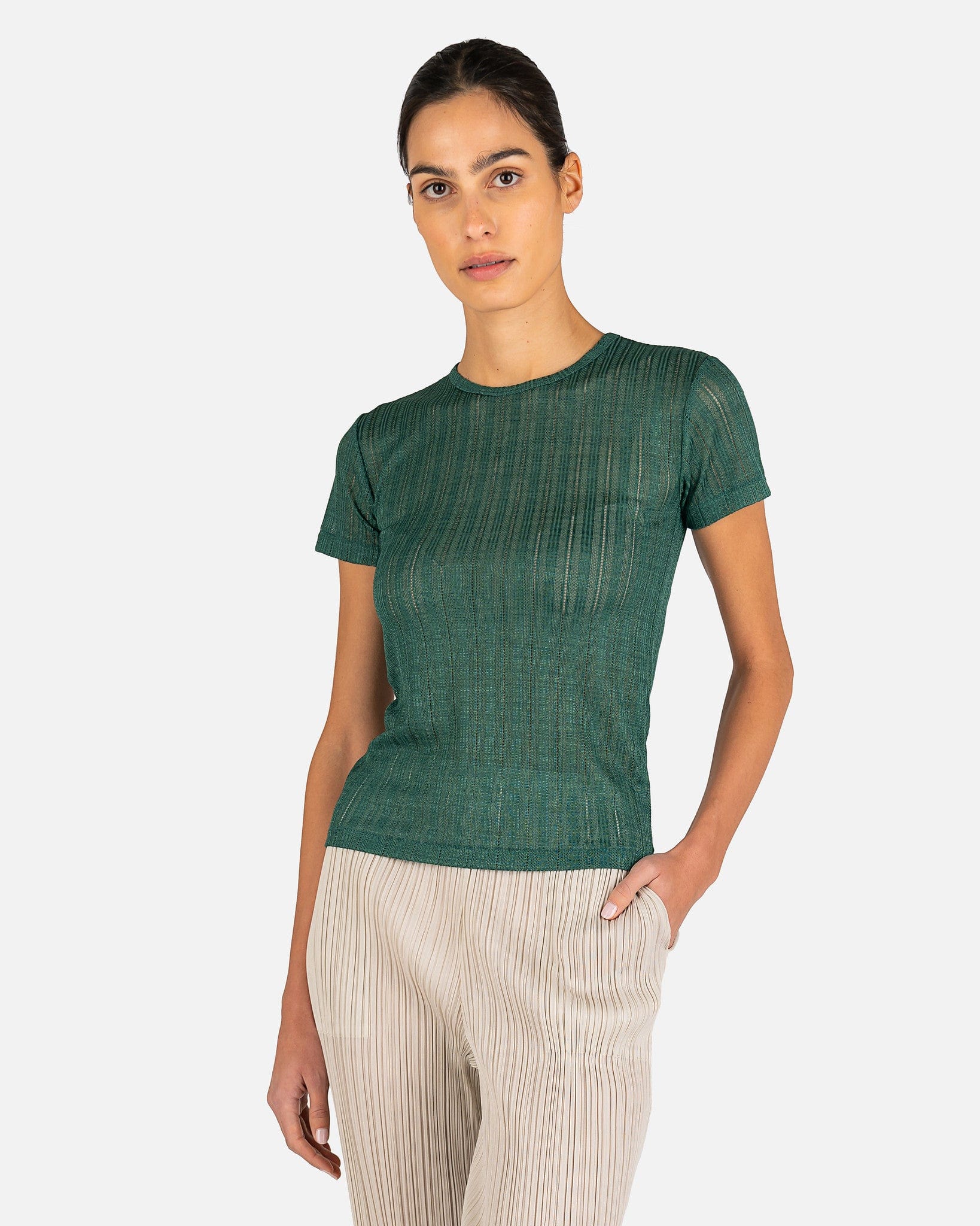 Maison Margiela Women Tops Short Sleeve Shirt in Green
