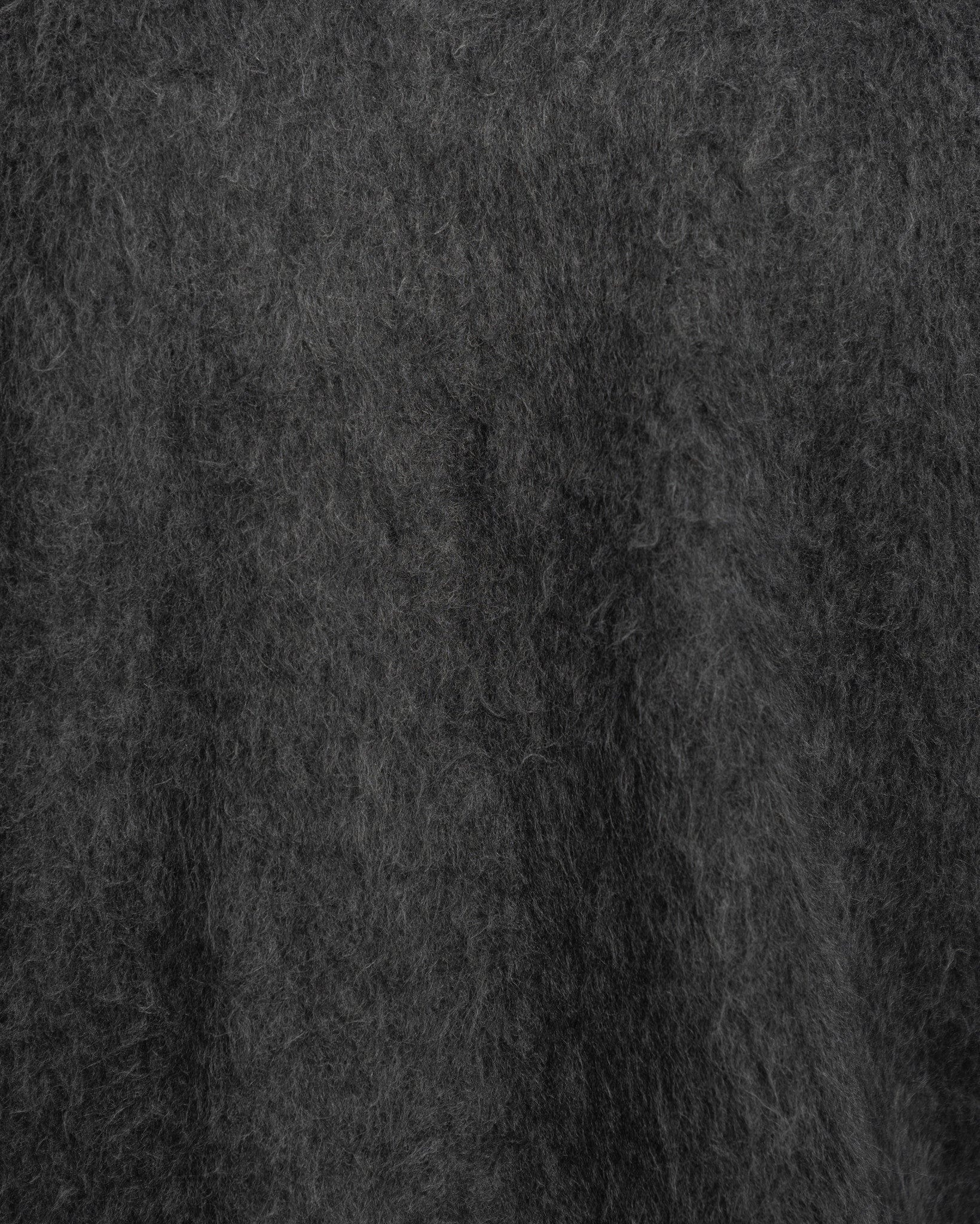 Shrunken Full Zip Polo in Ash Grey Alpaca – SVRN Shrunken Full Zip Polo in Ash Grey Alpaca – SVRN