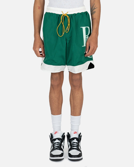 Rhude Men's Shorts Side Logo Shorts in Forest Green