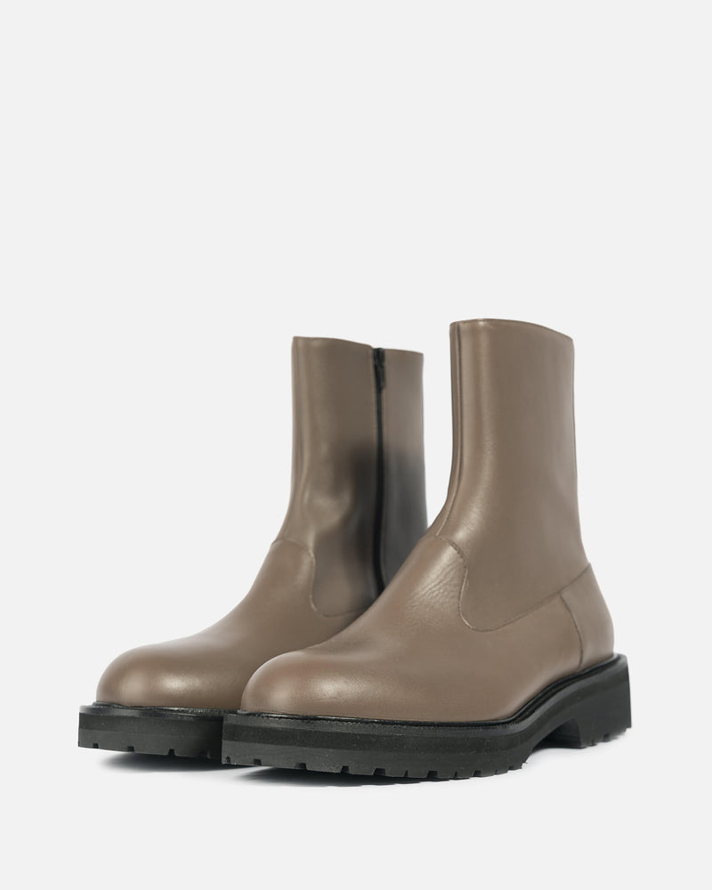 Dries Van Noten Men's Boots Side Zip Boot in Grey