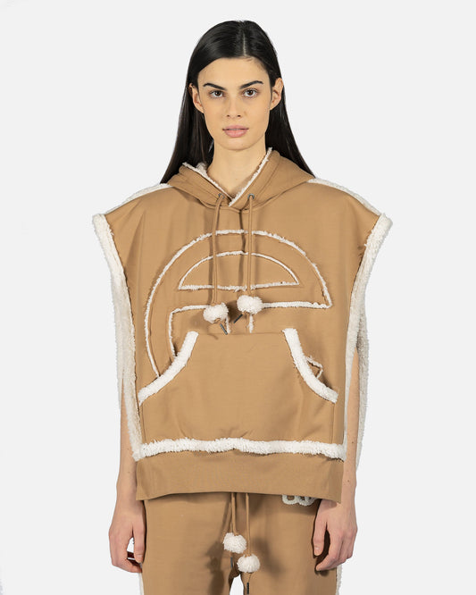 UGG x Telfar Women's Sweatshirts Sideless Hoodie in Chestnut