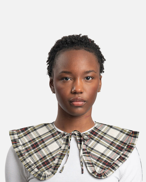 Silk Check Frill Collar – SVRN Silk Check Frill Collar – SVRN