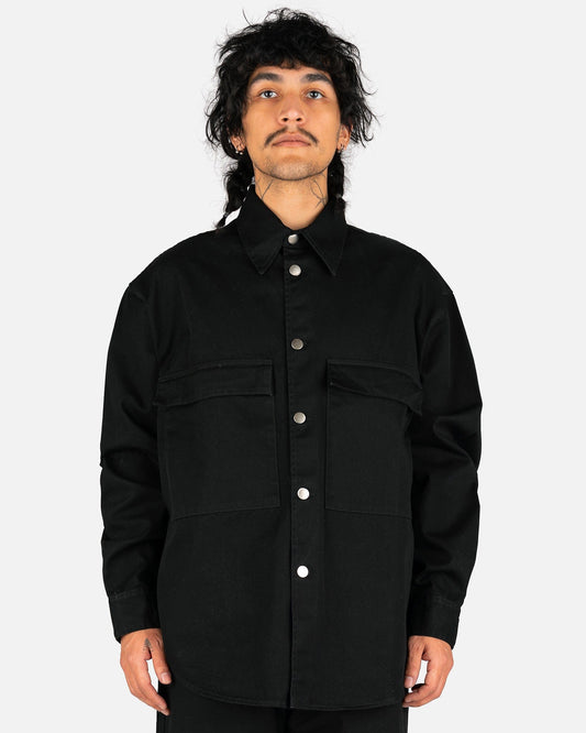 Willy Chavarria Men's Jackets Silver Lake Work Jacket in Black