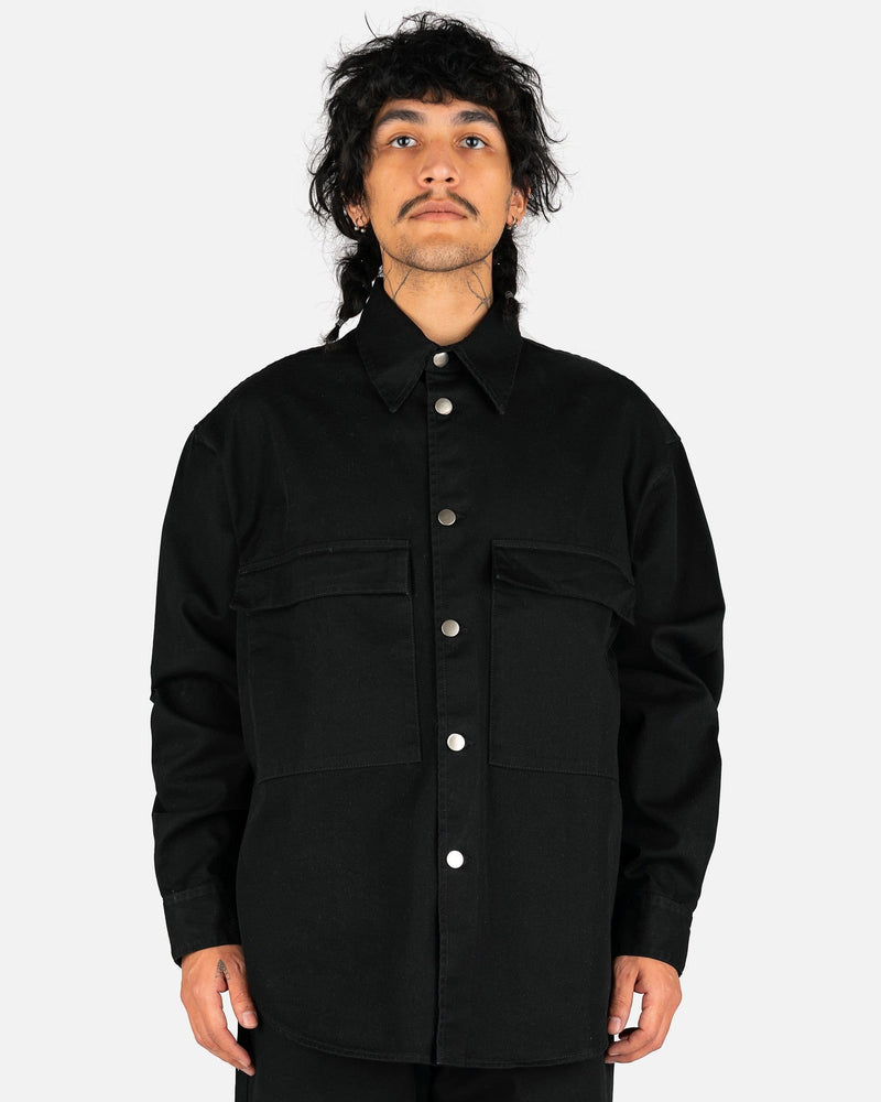 Willy Chavarria Men's Jackets Silver Lake Work Jacket in Black