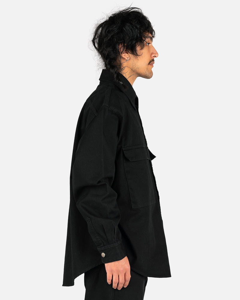 Willy Chavarria Men's Jackets Silver Lake Work Jacket in Black
