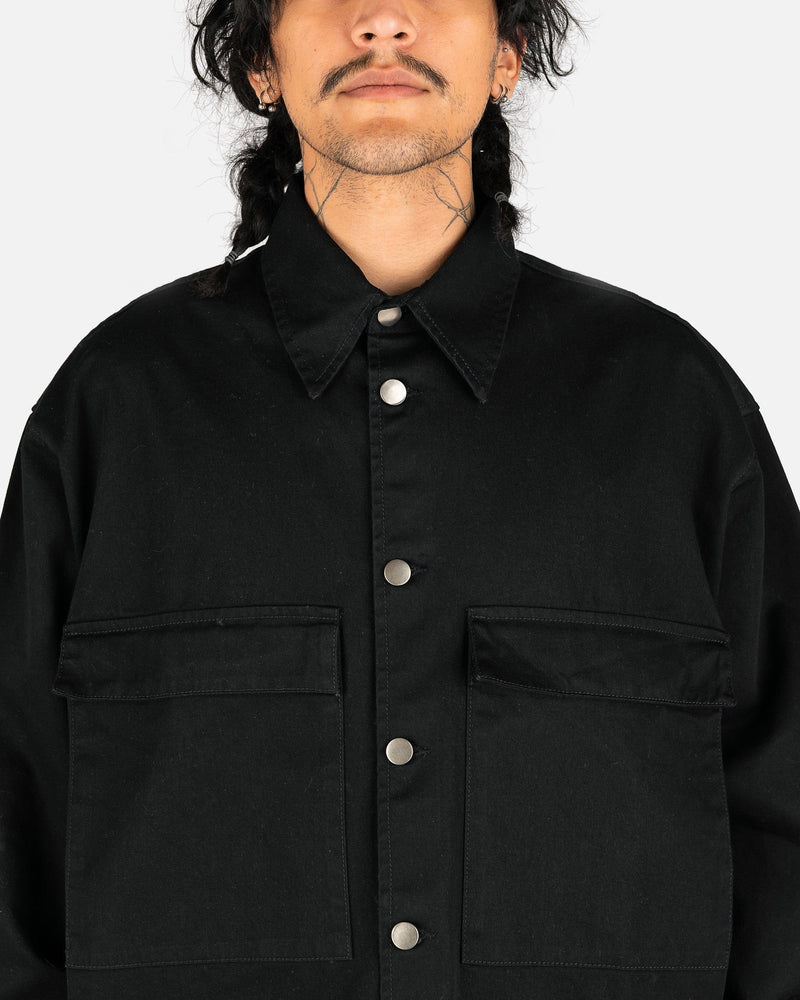 Willy Chavarria Men's Jackets Silver Lake Work Jacket in Black