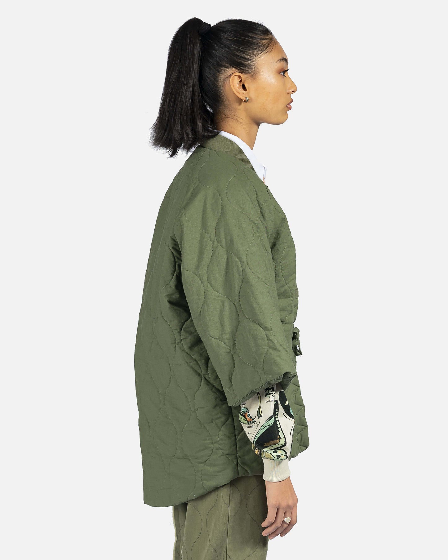 Melody Ehsani Women Jackets Sisterhood Quilted Jacket in Sage