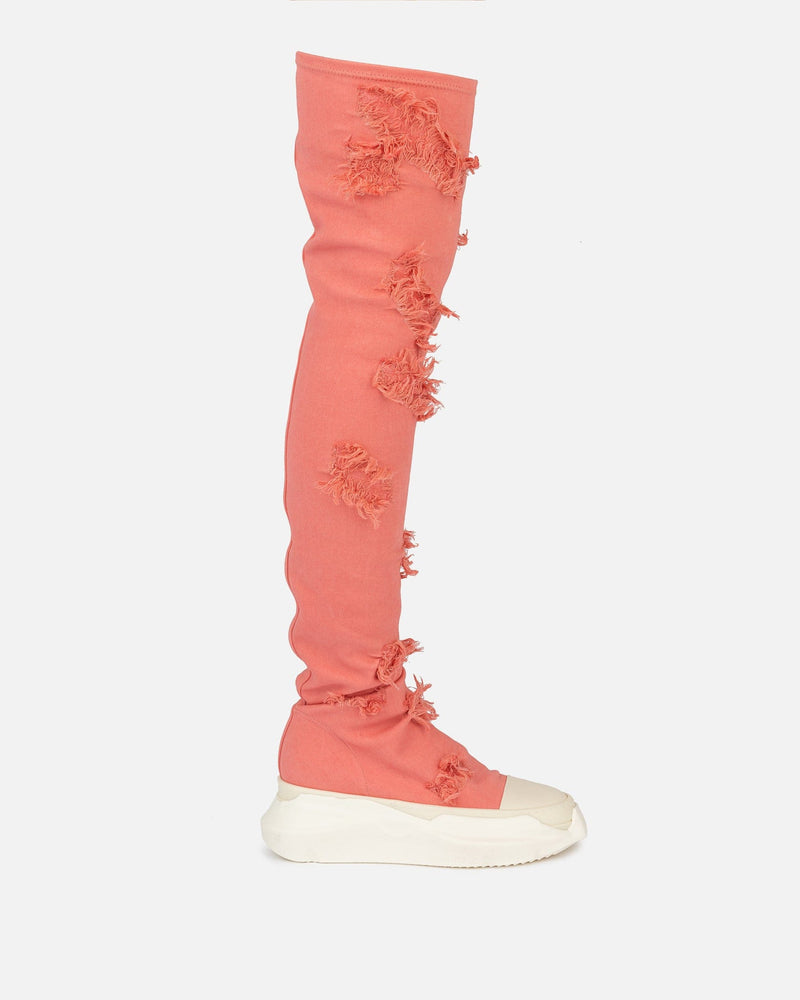Rick Owens DRKSHDW Women Sneakers Slashed Abstract Sock Sneakers in Dirty Pink