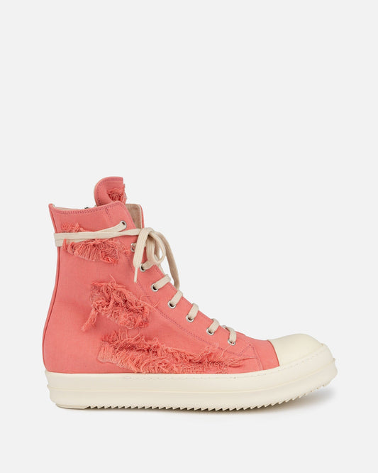 Rick Owens DRKSHDW Men's Sneakers Slashed Ramones in Dirty Pink