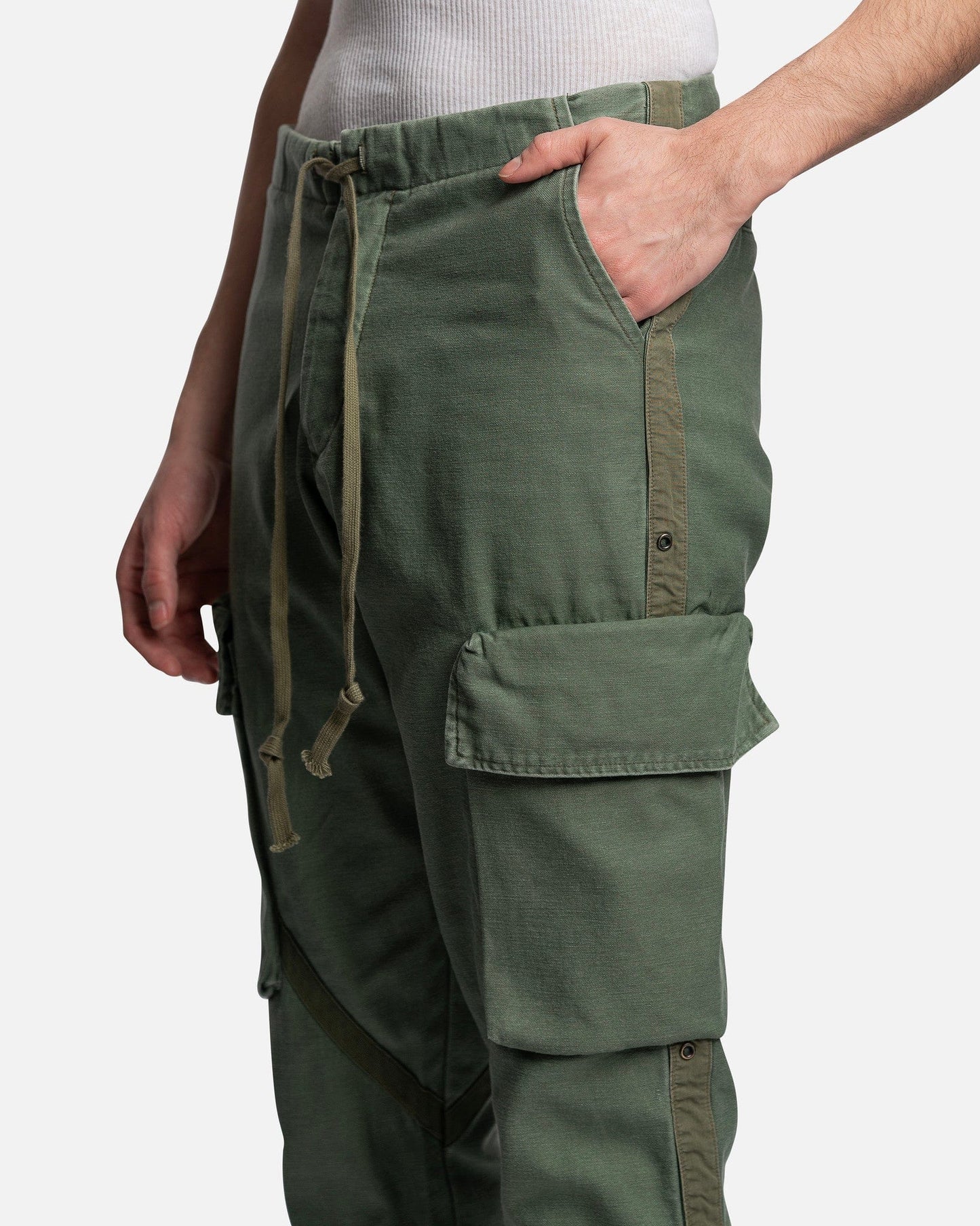 Greg Lauren Men's Pants Sleeping Bag Trouser Cargo in Army