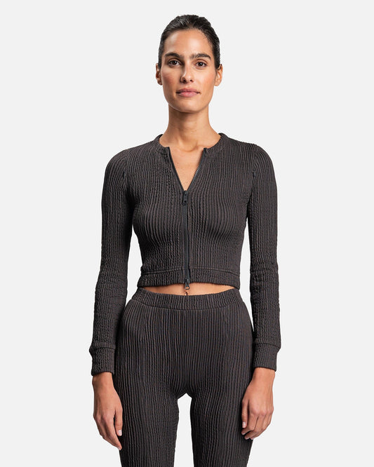 Eckhaus Latta Women Tops Sliced Cardigan in Nightfall