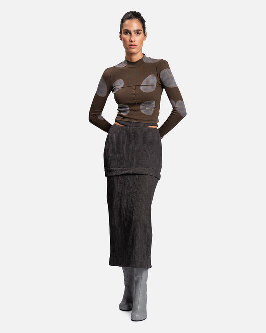 Eckhaus Latta Women Skirts Sliced Skirt in Nightfall