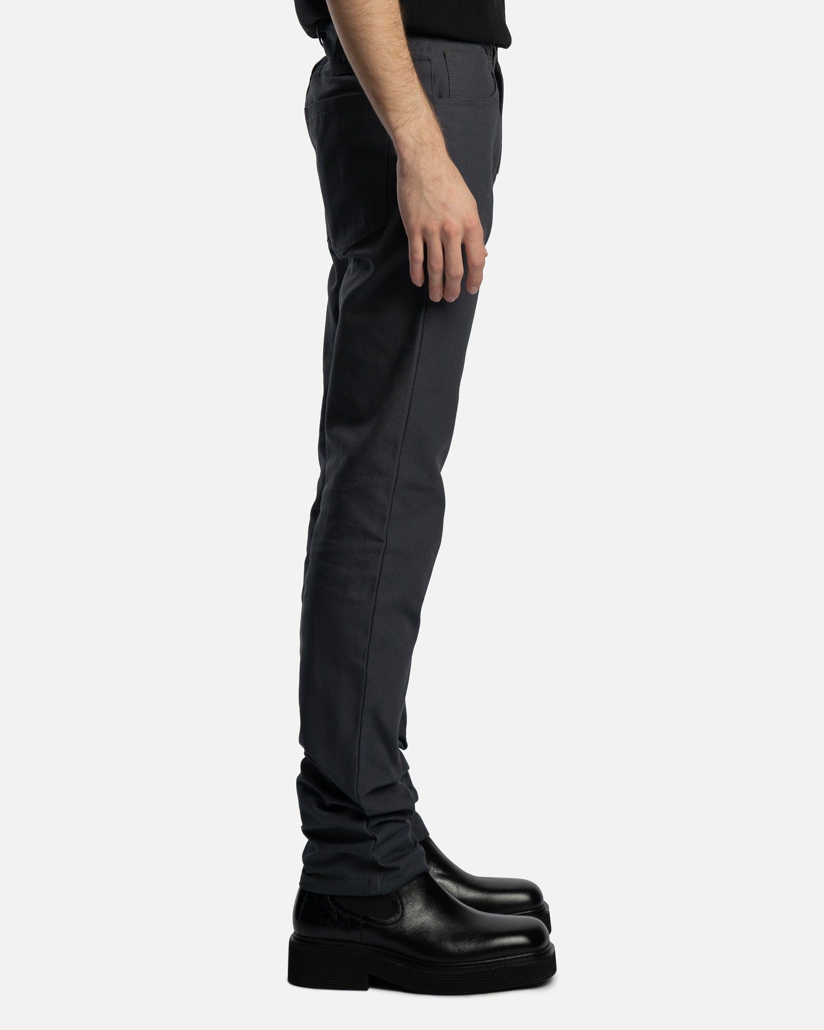Raf Simons Men's Jeans Slim Fit Denim in Dark Grey